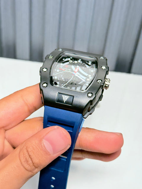 FM BLUE STRAP WATERPROOF WATCH + FREE BOX PACKING & FREE DELIVERY 📦. ( ALLOWED TO OPEN PARCEL BEFORE PAYMENT 💰🤝)