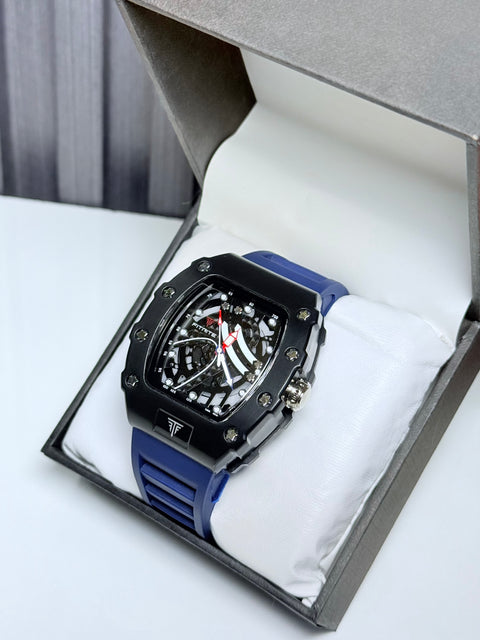 FM BLUE STRAP WATERPROOF WATCH + FREE BOX PACKING & FREE DELIVERY 📦. ( ALLOWED TO OPEN PARCEL BEFORE PAYMENT 💰🤝)