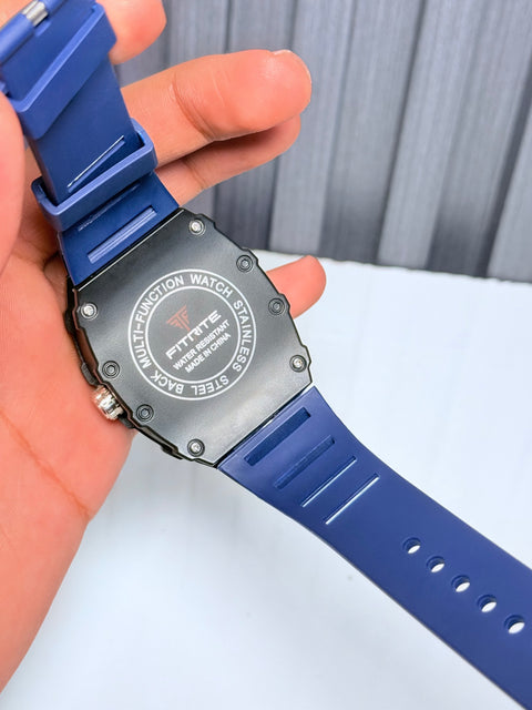 FM BLUE STRAP WATERPROOF WATCH + FREE BOX PACKING & FREE DELIVERY 📦. ( ALLOWED TO OPEN PARCEL BEFORE PAYMENT 💰🤝)