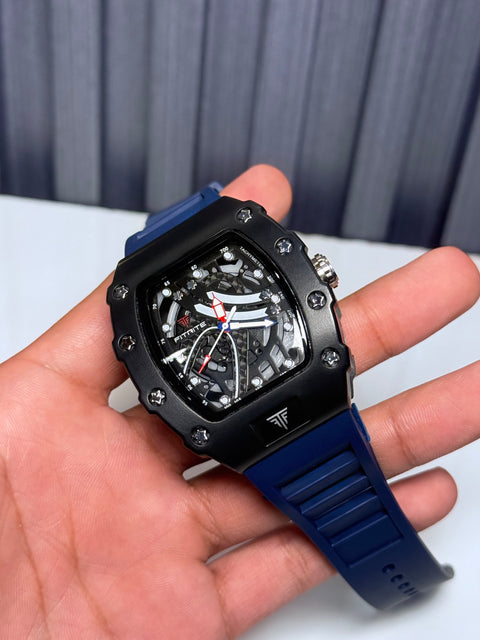 FM BLUE STRAP WATERPROOF WATCH + FREE BOX PACKING & FREE DELIVERY 📦. ( ALLOWED TO OPEN PARCEL BEFORE PAYMENT 💰🤝)